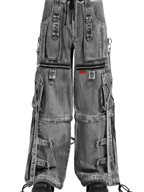 Tripp NYC X-Strap Pants [BLACK FOG WASH DENIM]