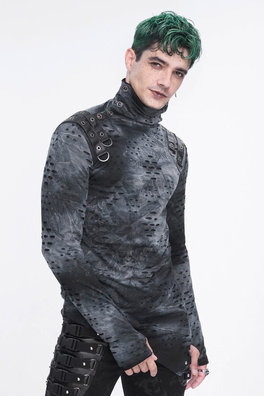 cadaver-ripped-turtleneck-top-mens-tops-103886.jpg Cadaver Ripped Turtleneck Top