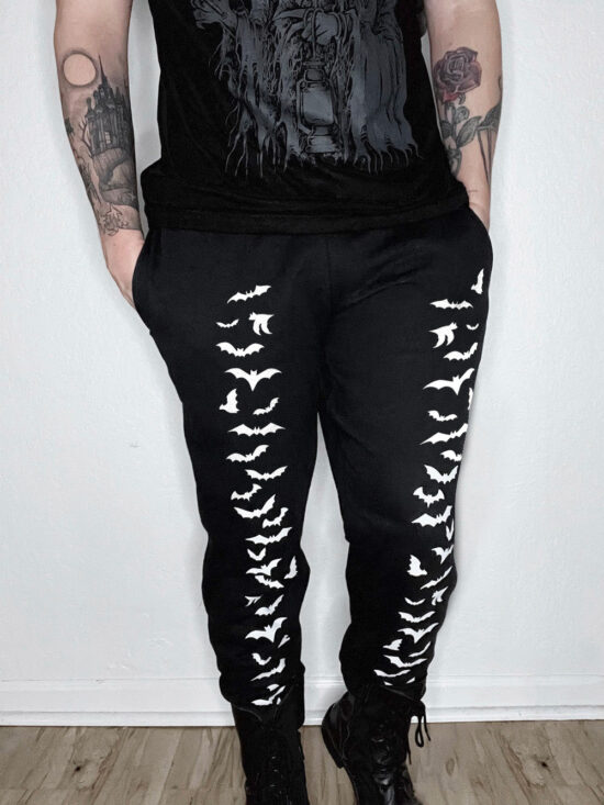 Vampire Bat Joggers [WHITE BATS]
