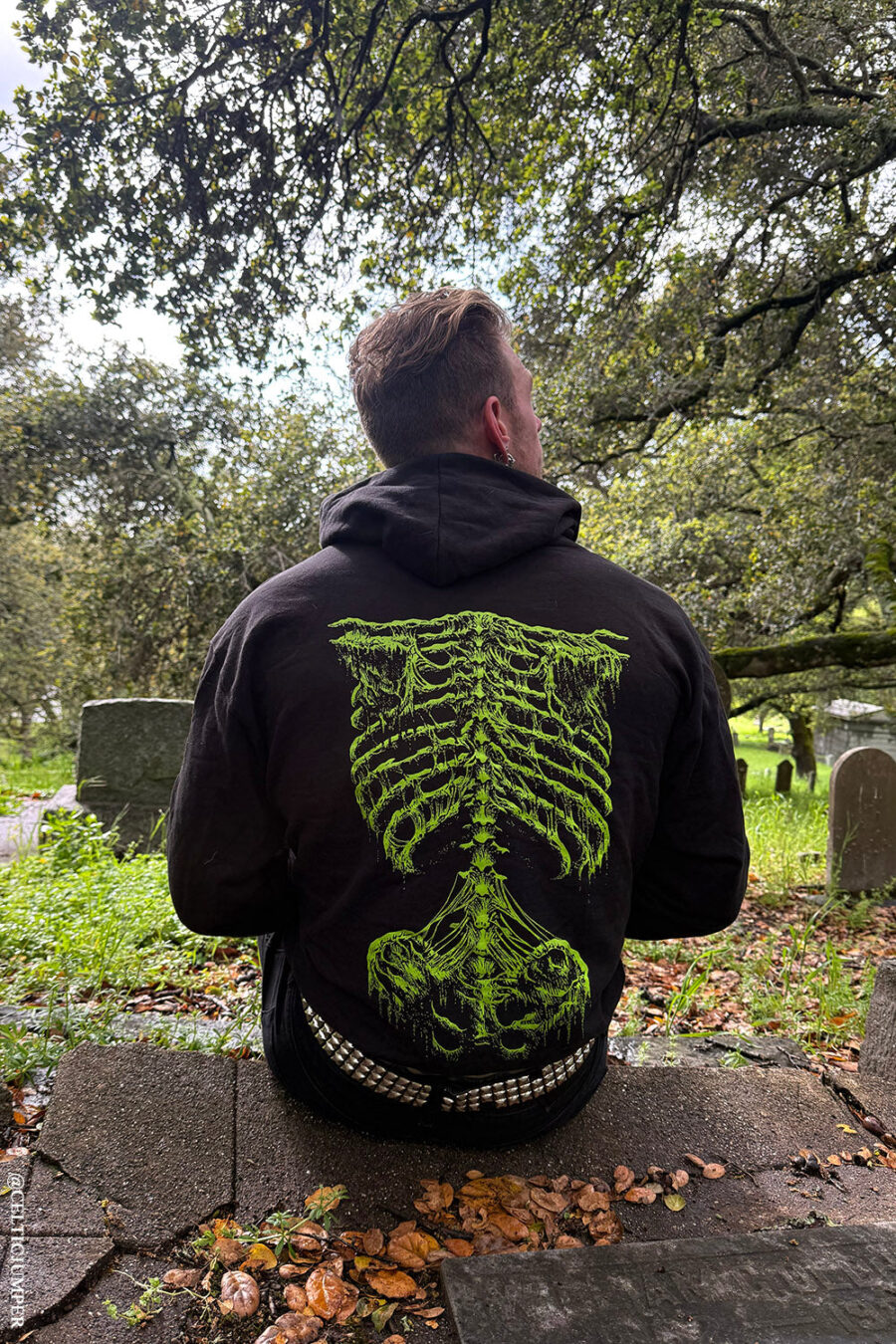 Zombie Rot Skeleton Hoodie [Monster Green]