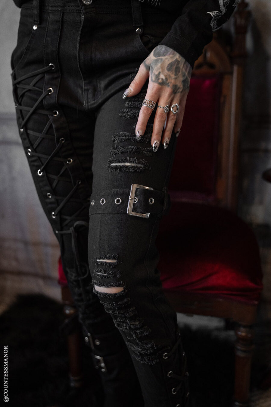Inquisition Shredded Skinny Jeans