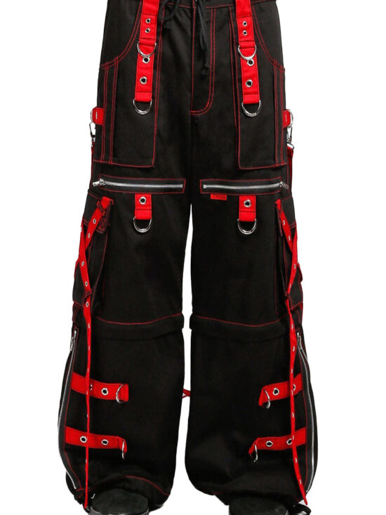 Tripp NYC X-Strap Zip Off Pants [BLACK/RED]