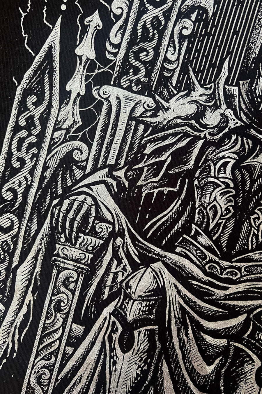 Medieval Knight T-shirt [Metallic Silver]