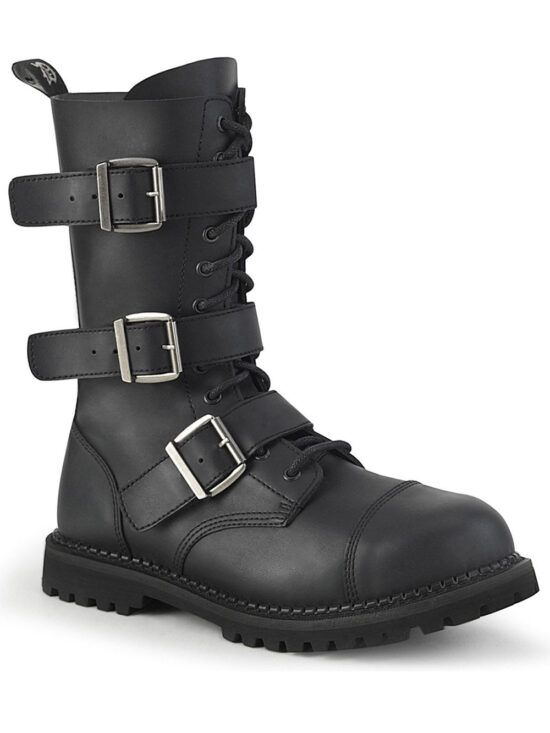 Lead the RIOT-12 Boots [Black Vegan Leather]