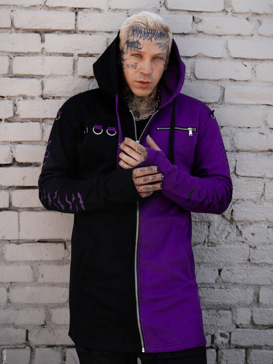 Split Mage Hoodie [Black/Purple]