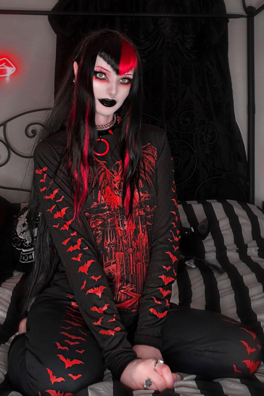 Vampire Bat Joggers [RED BATS]